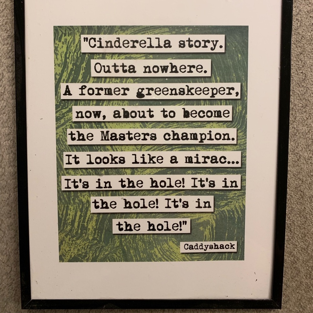 Caddyshack framed movie quote
